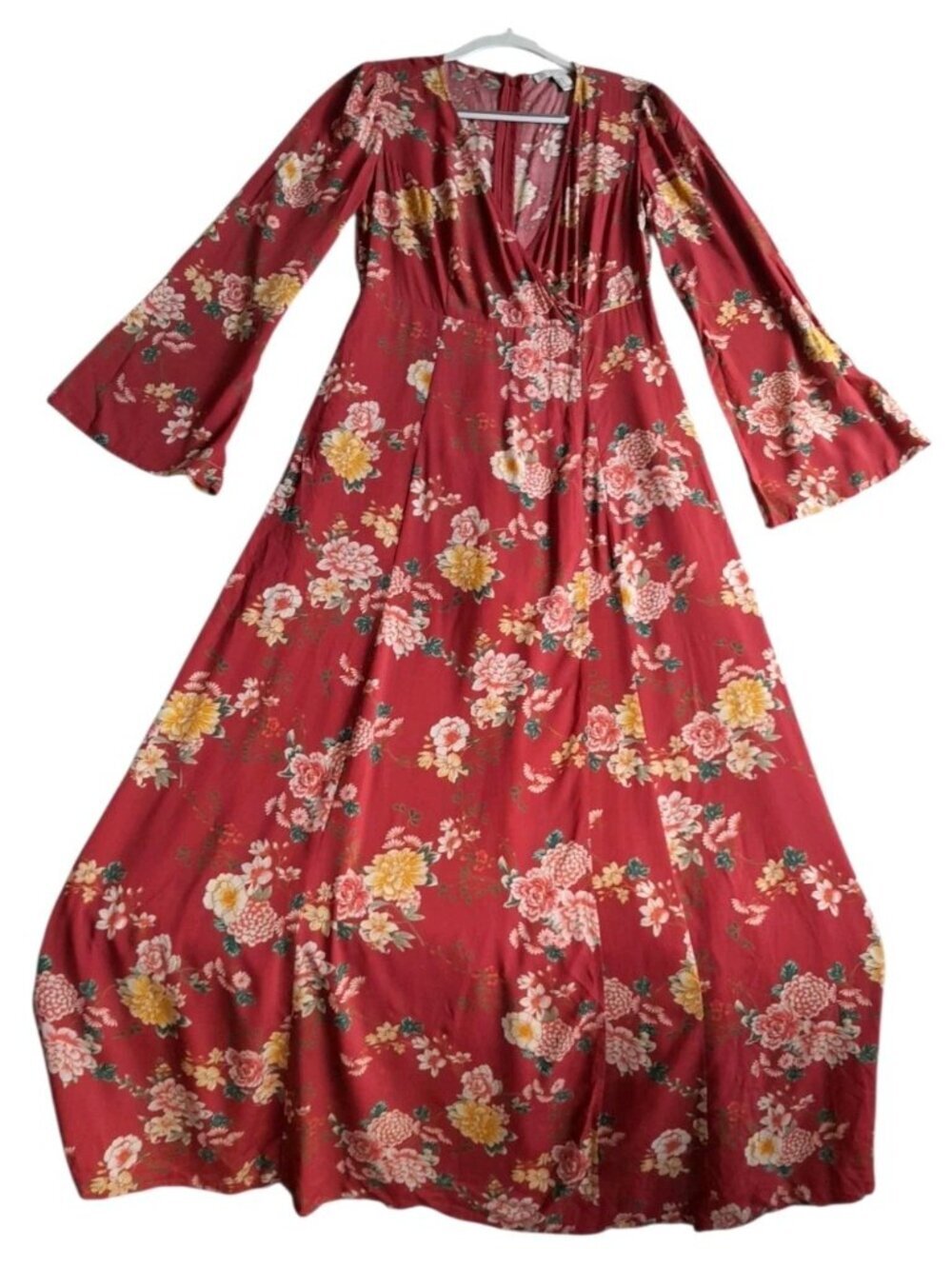 Forever 21 Floral Casual Boho Beachy Vacation Party Maxi Dress Romper Size M - Picture 2 of 11